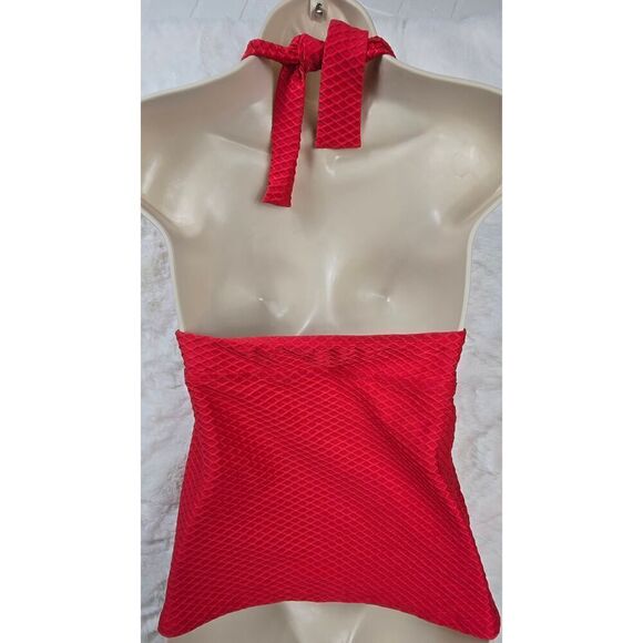Athena Red Halter Tankini Size Small/ 6 - Picture 3 of 5